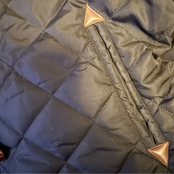 U.S. Polo Assn Quilted Jacket Sherpa Collar Girls L Black Coat - Picture 5 of 6